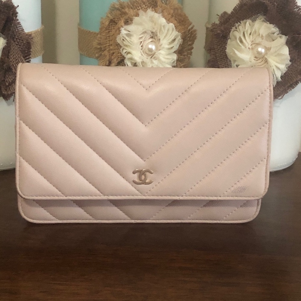 Chanel light beige WOC